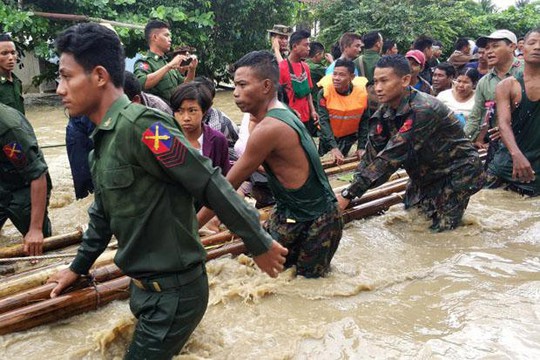 Myanmar: Vỡ đập, 100 ngôi làng ngập trong nước lũ - Ảnh 4.