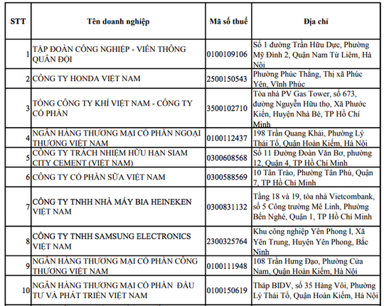 Vinamilk vào Top 10 công ty nộp thuế thu nhập doanh nghiệp cao nhất Việt Nam - Ảnh 1.