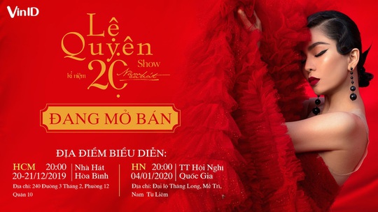 VinID đồng hành cùng liveshow 20 năm ca hát của Lệ Quyên - Ảnh 1.