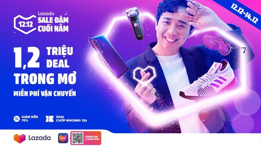 Nhiều ưu đãi trong Lễ hội mua sắm cuối năm 12-12 trên Lazada - Ảnh 1. Nhiều ưu đãi trong Lễ hội mua sắm cuối năm 12-12 trên Lazada - Ảnh 1.