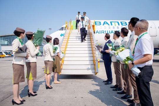 Bamboo Airways đón chuyến bay quốc tế đầu tiên từ Hàn Quốc - Ảnh 3.