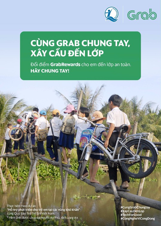Grab và Quỹ Bảo trợ trẻ em Việt Nam chung tay xây cầu đến lớp cho trẻ em - Ảnh 2.