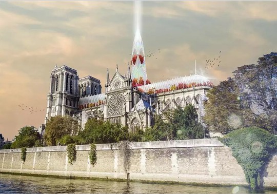 10 ý tưởng tái thiết kế Nhà thờ Đức Bà Paris - Ảnh 2.