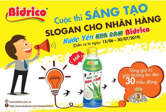 Bidrico phát động cuộc thi sáng tạo slogan sản phẩm nước yến nha đam - Ảnh 1.