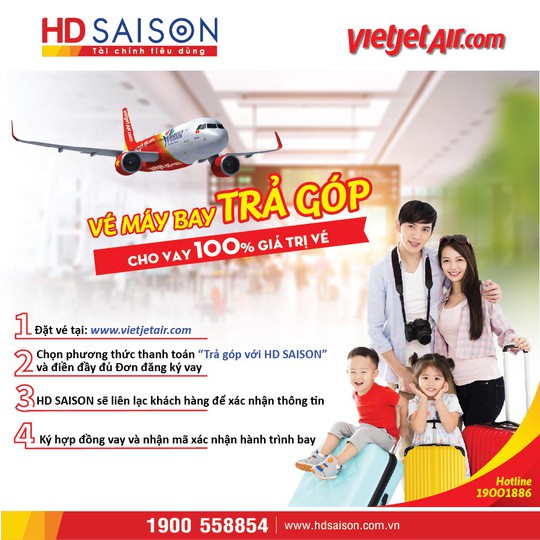 Mua vé máy bay trả góp trong “Ngày không tiền mặt”, nhận ưu đãi lớn từ HD SAISON - Ảnh 1.