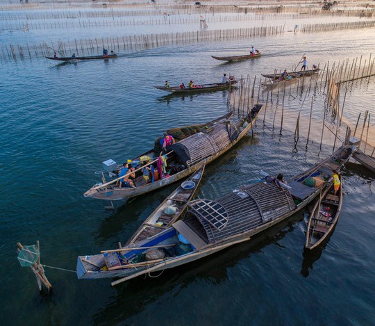 Đón bình minh cùng ngư dân trên Đầm Chuồn ở Huế - Ảnh 7.