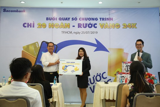 35 khách hàng Sacombank trúng thưởng chương trình Chỉ 20 ngàn - Rước vàng 24K - Ảnh 1.
