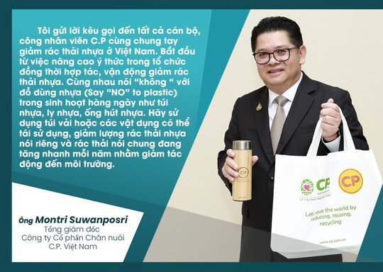 C.P Việt Nam hưởng ứng giảm rác thải nhựa, bảo vệ môi trường - Ảnh 1.