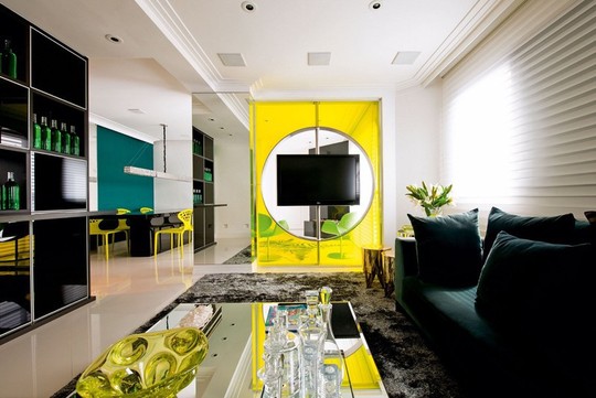 Phòng khách có nội thất màu vàng mang lại cảm giác ấm áp - Ảnh 7.