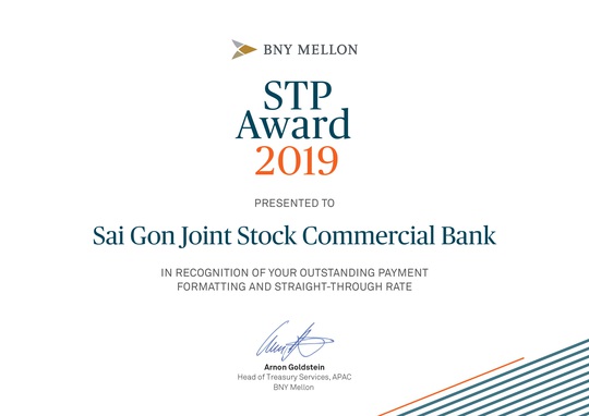 SCB nhận giải thưởng STP Award của Bank Of New York Mellon - Ảnh 1.