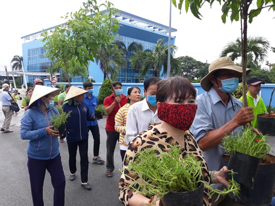 VWS trồng cây xanh và hoa trên đường vào Khu Liên hợp Xử lý chất thải Đa Phước - Ảnh 2.