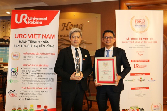 URC được vinh danh top 10 công ty đồ uống uy tín nhất Việt Nam năm 2020 - Ảnh 2.