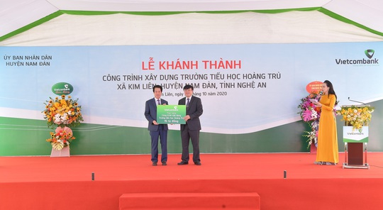 Vietcombank xây dựng trường tiểu học trên quê hương Chủ tịch Hồ Chí Minh - Ảnh 1.