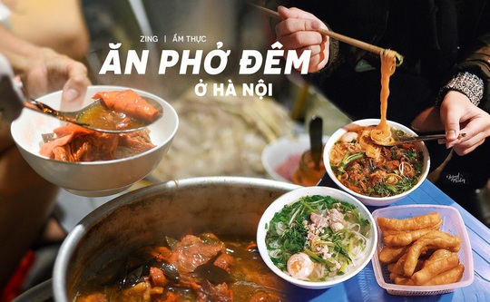 Ăn phở đêm ở Hà Nội - Ảnh 1.