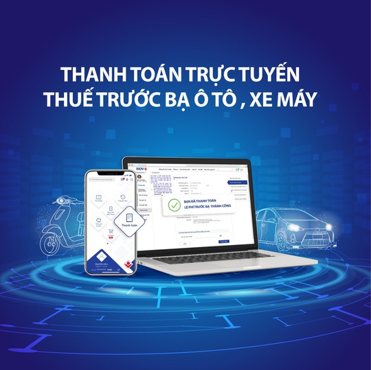 BIDV hỗ trợ đóng lệ phí trước bạ trực tuyến - Ảnh 1.