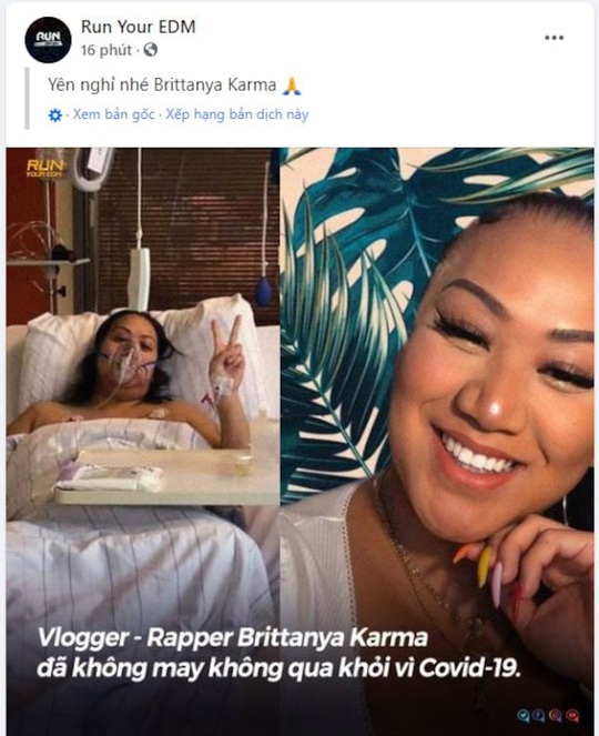 Vlogger nổi tiếng gốc Việt Brittanya Karma qua đời vì Covid-19 - Ảnh 1.
