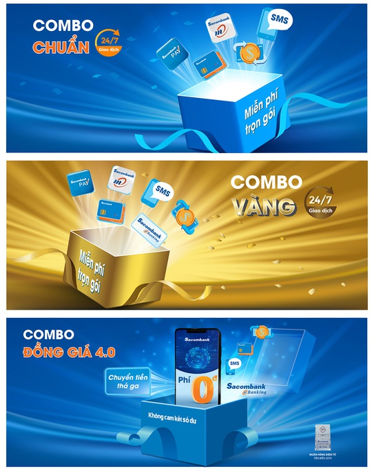 Nhiều tiện ích với 3 combo tài khoản của Sacombank - Ảnh 1.