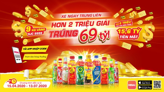 Yeah1 hợp tác Tân Hiệp Phát khuyến mãi khủng qua ứng dụng Mega1 - Ảnh 1.