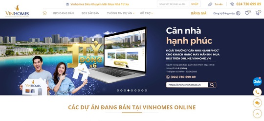 Vinhomes ra mắt sàn giao dịch bất động sản trực tuyến  - Ảnh 1.