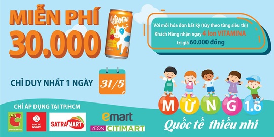 VITAMINA tài trợ hơn 30.000 sản phẩm cho trẻ dịp Quốc tế thiếu nhi 1/6 - Ảnh 1.