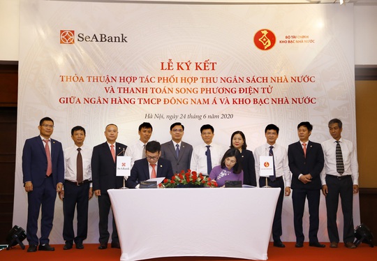 SeABank và Kho bạc Nhà nước hợp tác thu ngân sách, thanh toán song phương điện tử - Ảnh 1.