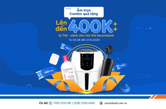 Chủ thẻ Sacombank và chủ tài khoản Sacombank Pay hưởng nhiều ưu đãi khi mua sắm trên Tiki - Ảnh 1.