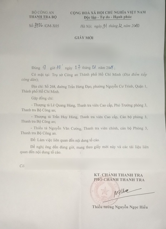 Bộ Công an vào cuộc vụ cán bộ Đội CSGT Tân Sơn Nhất bị tố đòi tiền người vi phạm - Ảnh 2.