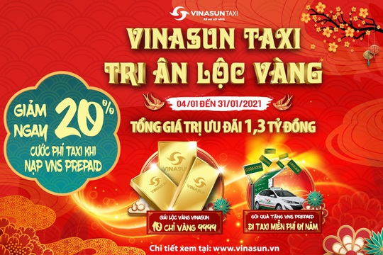 Vinasun Taxi triển khai Chương trình khuyến mãi “Tri ân lộc vàng” - Ảnh 1.