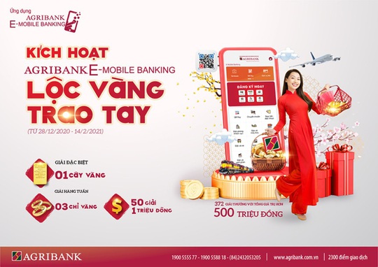 Rộn ràng đón năm mới cùng chương trình “Kích hoạt Agribank E-Mobile Banking - Lộc vàng trao tay” - Ảnh 1.