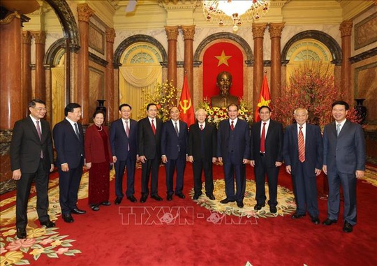 Tổng Bí thư, Chủ tịch nước Nguyễn Phú Trọng chủ trì gặp mặt, chúc Tết - Ảnh 10.