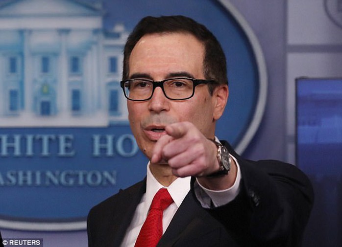 Bộ trưởng Tài chính Mỹ Steven Mnuchin. Ảnh: REUTERS