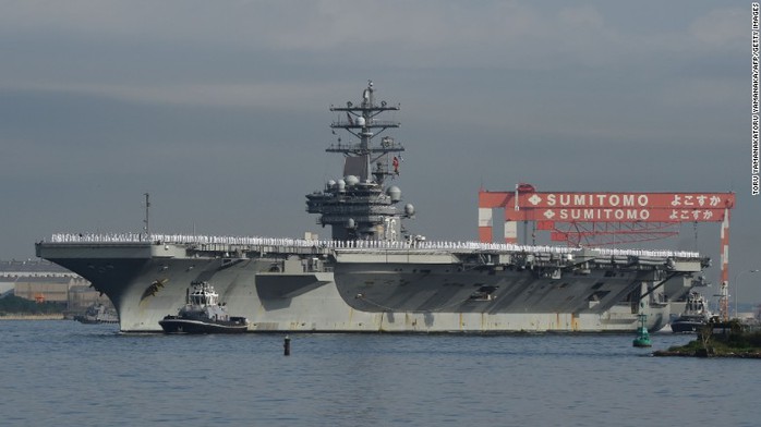 Tàu sân bay Mỹ USS Ronald Reagan áp sát Triều Tiên - Ảnh 1.