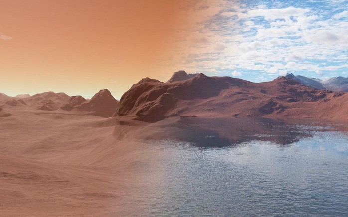 Sao Hỏa từng là hành tinh xanh giống trái đất - Ảnh 1.