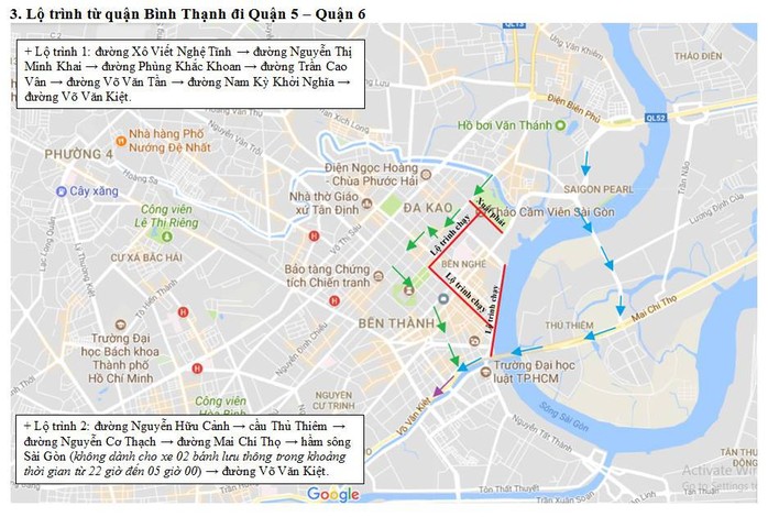 Cấm nhiều tuyến đường khu trung tâm TP HCM - Ảnh 3.