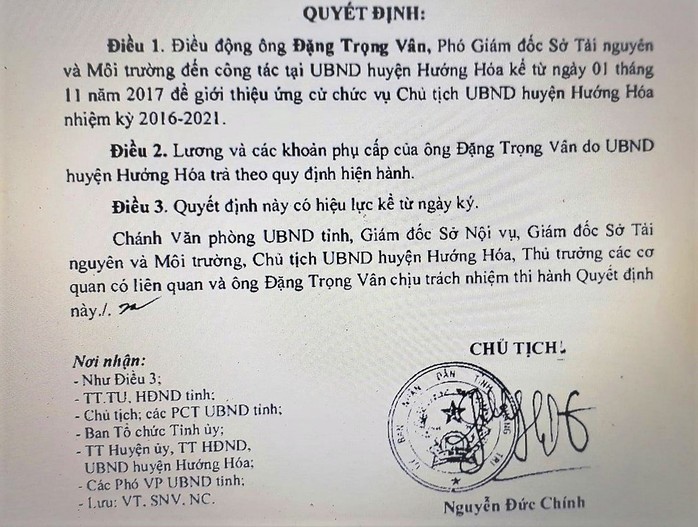 Thay thế chủ tịch huyện vì làm nhà đầu tư nản lòng - Ảnh 1.