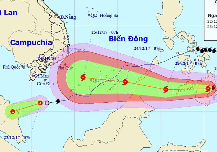 Bão Tembin mạnh lên, di chuyển nhanh - Ảnh 1.