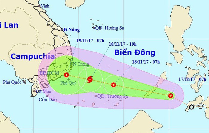 Áp thấp khả năng mạnh lên thành bão hướng vào TP HCM - Ảnh 1.