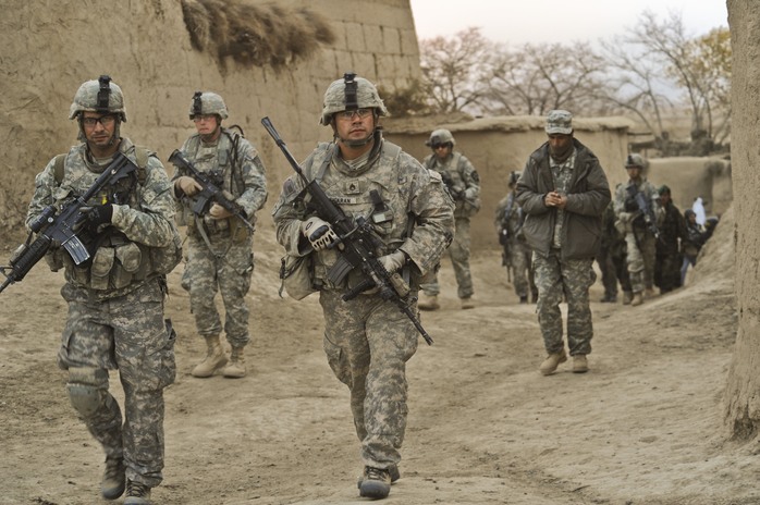 Lính Mỹ ở Afghanistan Ảnh: KHAAMA PRESS
