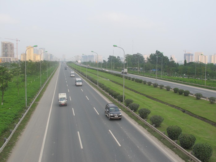 Gần 700 km cao tốc sẽ được xây dựng từ nay đến năm 2022. Trong ảnh: Tuyến cao tốc đại lộ Thăng Long