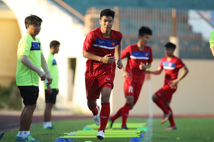 Cuộc cạnh tranh suất dự World Cup U20 trong nội bộ tuyển U20 Việt Nam sẽ khốc liệt hơn trong chuyến tập huấn 12 ngày tại ĐứcẢnh: Quang Liêm