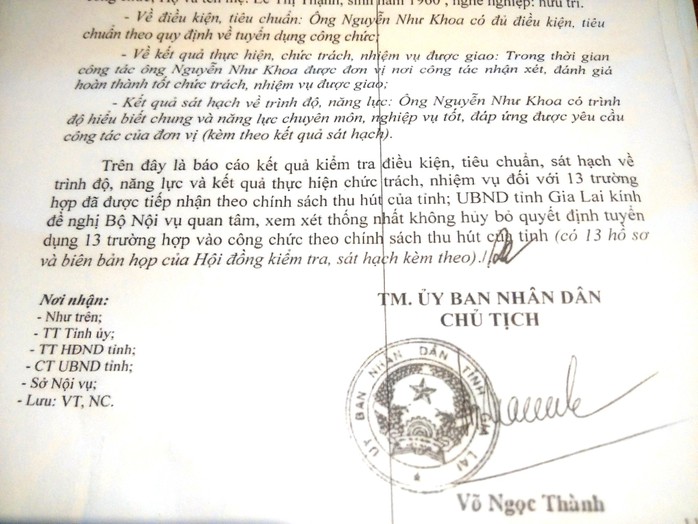 Vụ nhiều cán bộ tuyển dụng sai ở Gia Lai: 13 người đều vượt qua sát hạch - Ảnh 1.