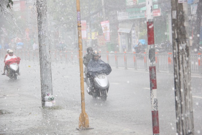 TP HCM và nhiều tỉnh lân cận mưa to, gió lớn vì ảnh hưởng bão số 1 - Ảnh 1.