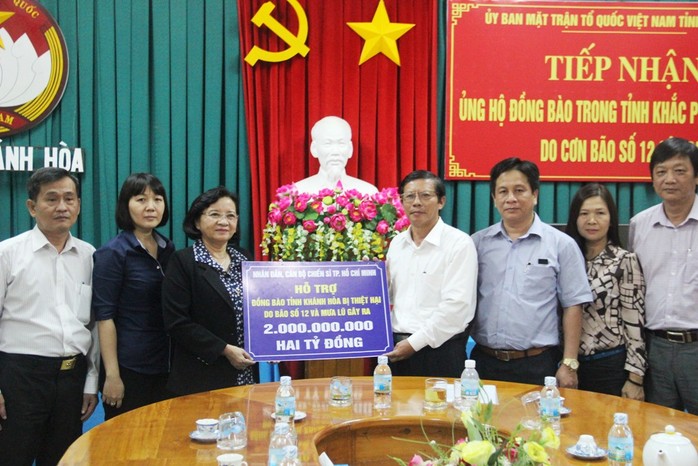 TP Hồ Chí Minh hỗ trợ người dân Khánh Hòa 2 tỷ đồng - Ảnh 1.