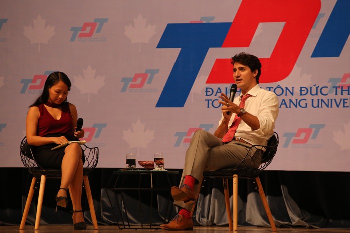 Thủ tướng Canada giao lưu với sinh viên TP HCM - Ảnh 7.