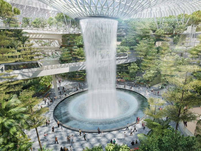 Sân bay Changi đưa thác nước, rừng nhân tạo vào nhà - Ảnh 5. Sân bay Changi đưa thác nước, rừng nhân tạo vào nhà - Ảnh 5.