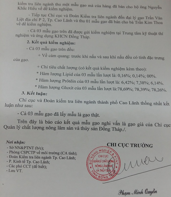 Làm rõ nghi vấn gạo giả ở Đồng Tháp - Ảnh 3.