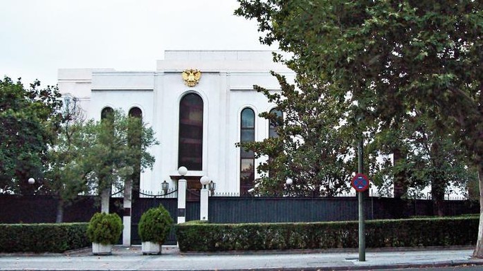 
Đại sứ quán Nga tại thủ đô Madrid - Tây Ban Nha. Ảnh: Wikipedia
