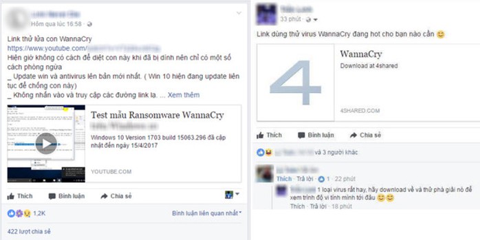 Nhiều người phát tán WannaCry vô tội vạ tại Việt Nam - Ảnh 1.