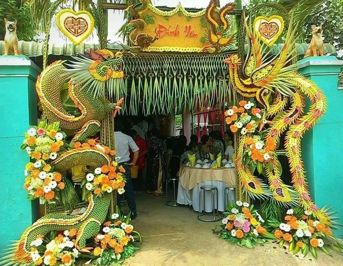 Chùm ảnh: Về miền Tây dự đám cưới có cổng lá dừa - Ảnh 2. Chùm ảnh: Về miền Tây dự đám cưới có cổng lá dừa - Ảnh 2.