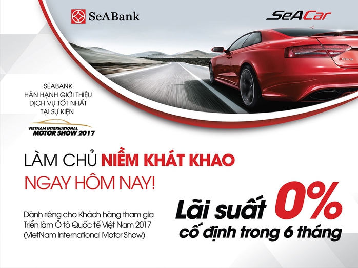SeABank dành nhiều ưu đãi cho khách hàng mua xe ô tô - Ảnh 1. SeABank dành nhiều ưu đãi cho khách hàng mua xe ô tô - Ảnh 1.